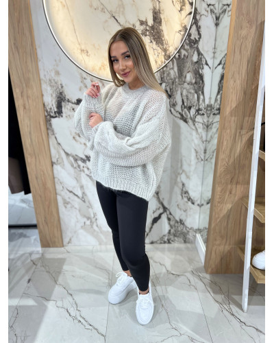 Sweter warkocz By o la la...! szary