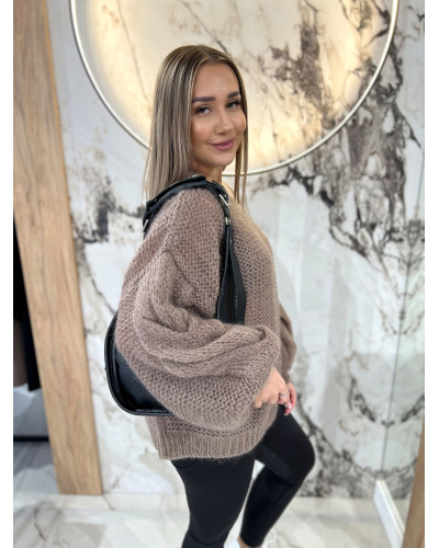 Sweter warkocz By o la la...! kakao