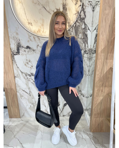 Sweter warkocz By o la la...! denim