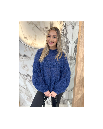 Sweter warkocz By o la la...! denim