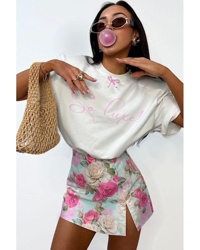 T-shirt So Luxe La Milla śmietanowo-różowy T-shirt So Luxe La Milla śmietanowo-różowy