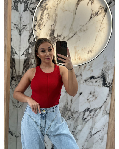 Bokserka z przeszyciem By o la la...! red kiss