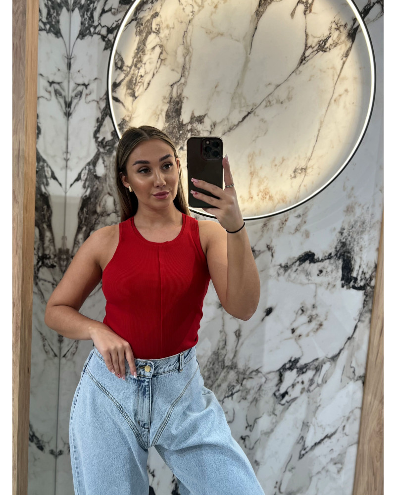 Bokserka z przeszyciem By o la la...! red kiss