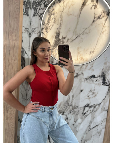 Bokserka z przeszyciem By o la la...! red kiss