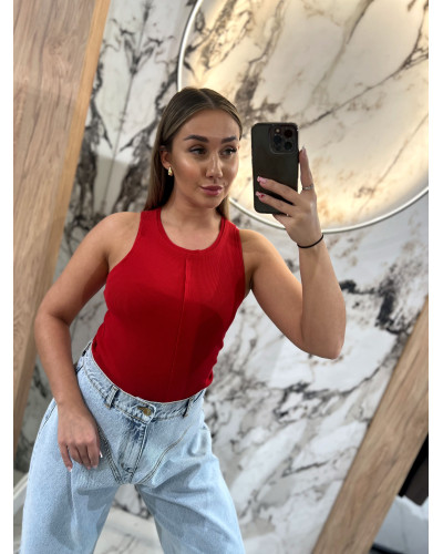 Bokserka z przeszyciem By o la la...! red kiss