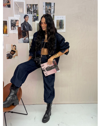 Katana jeansowa z poduszkami La Milla ciemny jeans