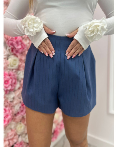 Spodenki materiałowe motylki La Milla granatowe w paski