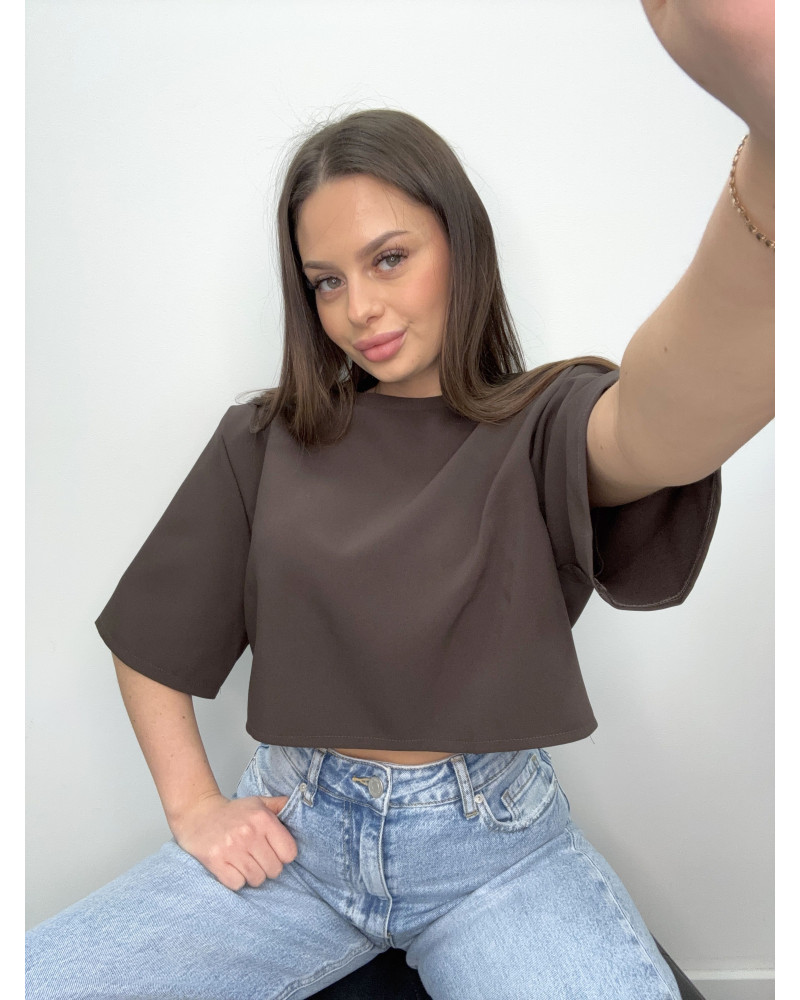 T-shirt krótki pudełkowy La Milla czekoladowy