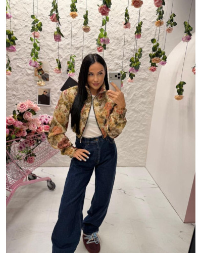 Spodnie jeansowe z szeroką nogawką La Milla ciemny jeans