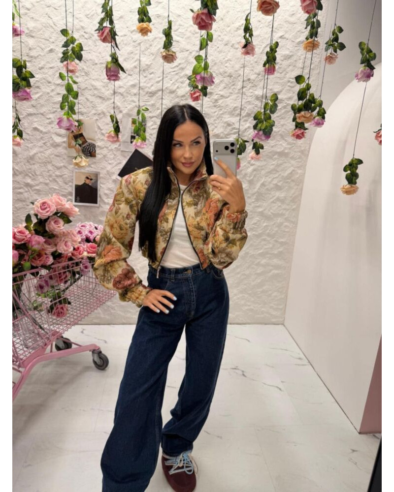 Spodnie jeansowe z szeroką nogawką La Milla ciemny jeans