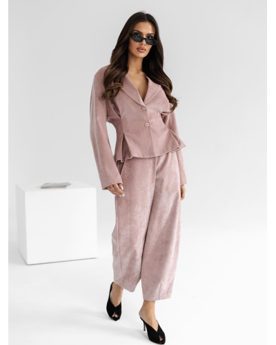 Marynarka sztruksowa By o la la...! różowa