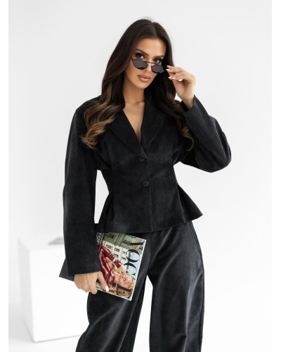 Marynarka sztruksowa By o la la...! czarna