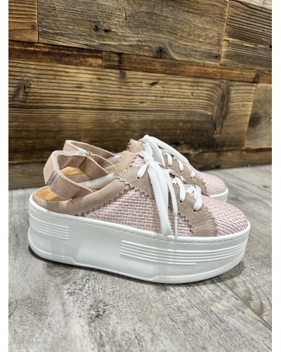 Sneakers rafa bez pięty By o la la...! różowe