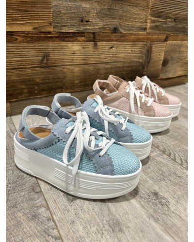 Sneakers rafa bez pięty By o la la...! różowe
