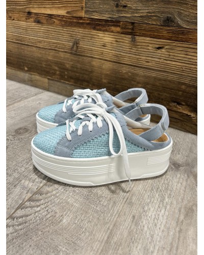 Sneakers rafa bez pięty By o la la...! błękitne