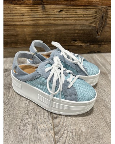 Sneakers rafa bez pięty By o la la...! błękitne