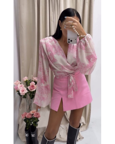 Spódnico spodenki jeansowe La Milla różowe