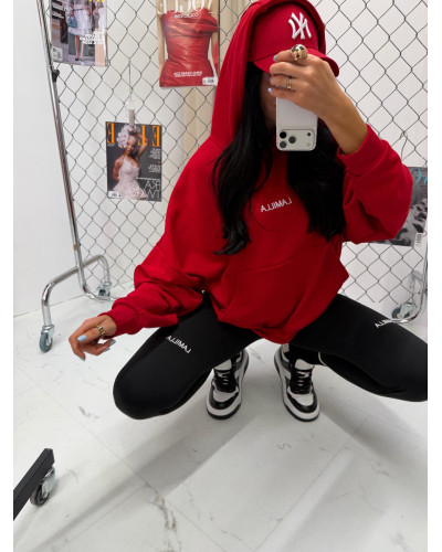 Bluza z kapturem La Milla czerwona