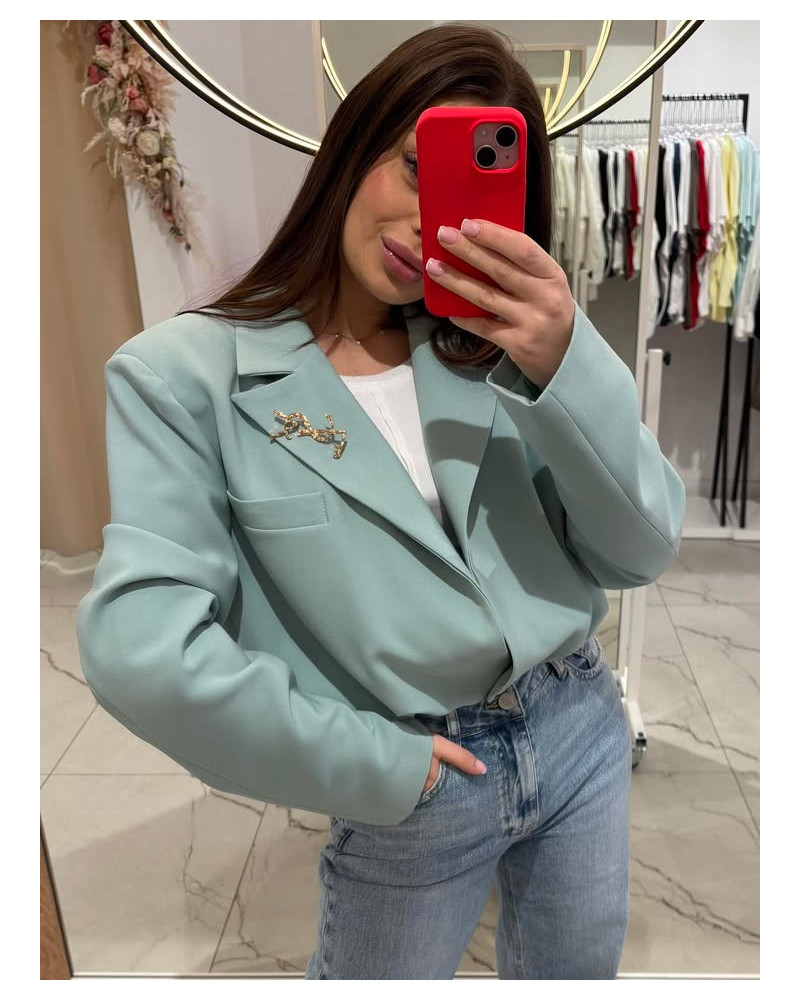 Marynarka bombka Clara miętowa