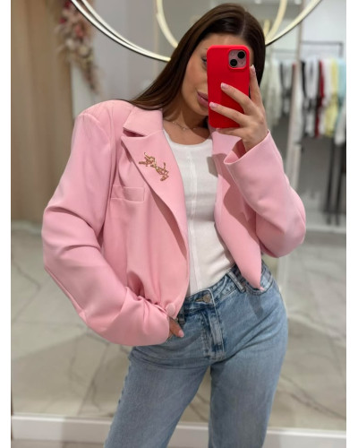 Marynarka bombka Clara różowa