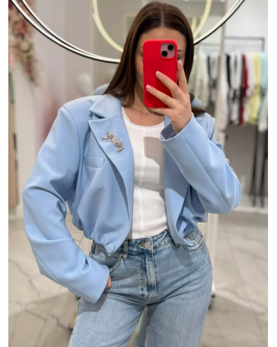 Marynarka bombka Clara baby blue