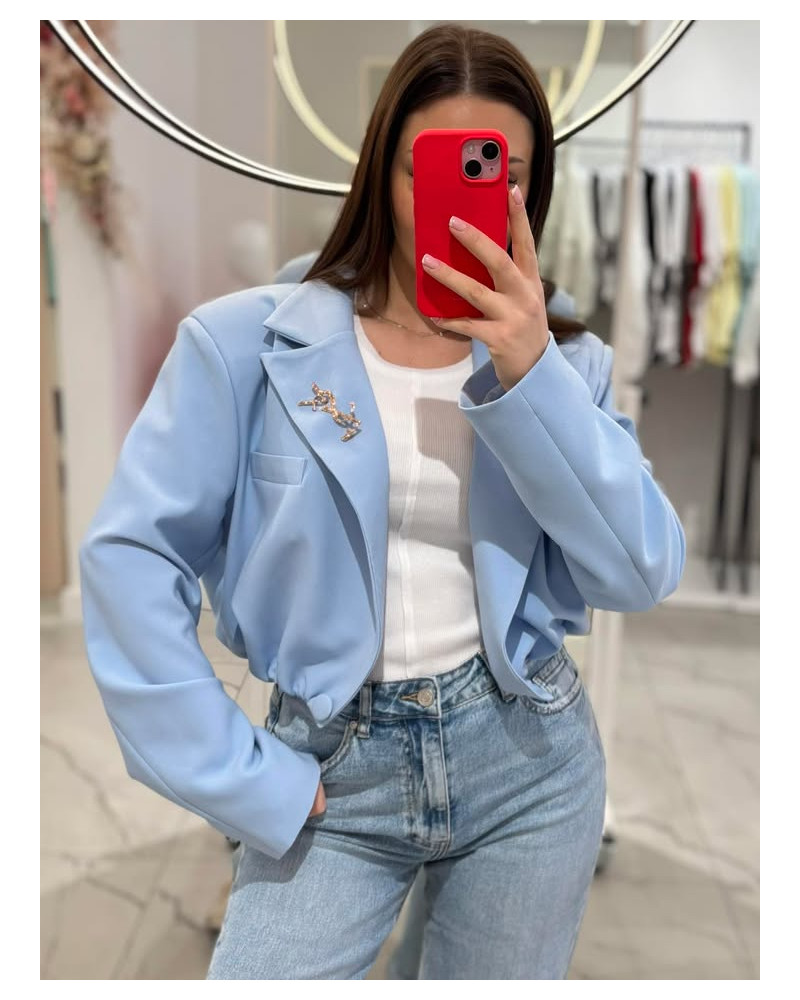 Marynarka bombka Clara baby blue