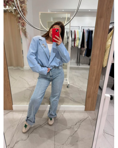 Marynarka bombka Clara baby blue