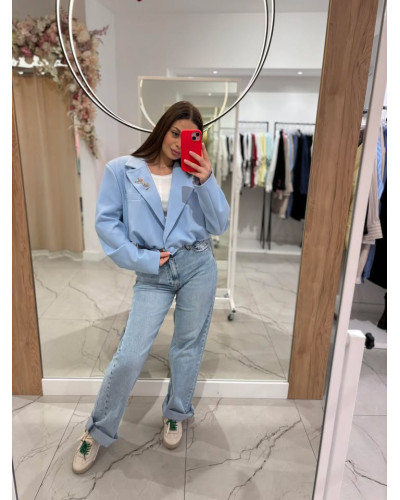 Marynarka bombka Clara baby blue