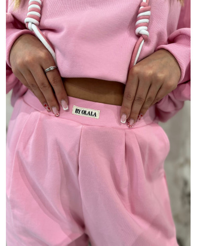 Spodnie dresowe z etykietą By o la la...! sugar pink