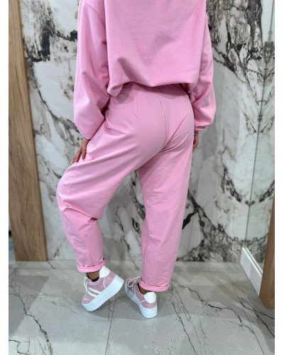 Spodnie dresowe z etykietą By o la la...! sugar pink
