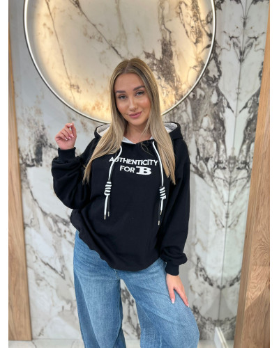 Bluza z kapturem By o la la...! czarna