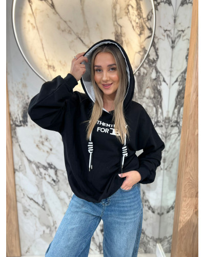 Bluza z kapturem By o la la...! czarna