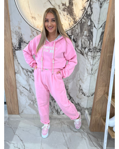 Bluza z kapturem By o la la...!  sugar pink