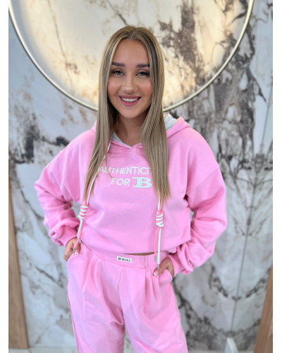 Bluza z kapturem By o la la...!  sugar pink