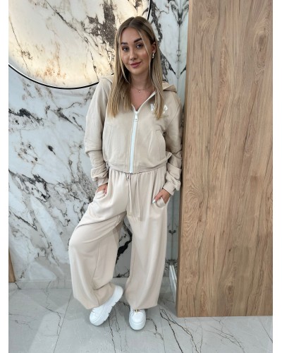 Bluza z kapturem NYC By o la la...! beżowa