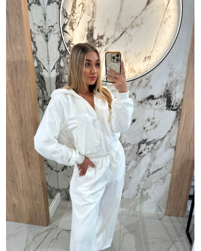 Bluza z kapturem NYC By o la la...! śmietankowa