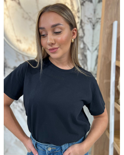 T-shirt z napisem By o la la...! czarna