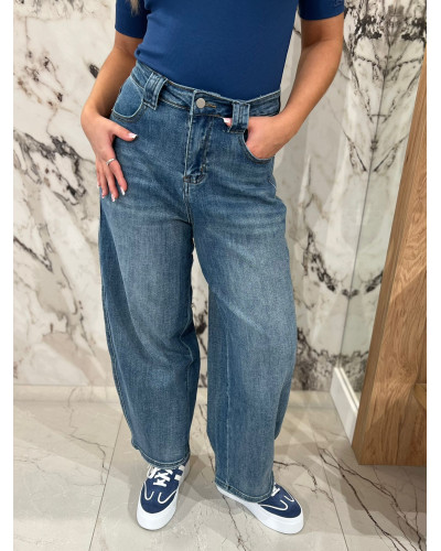 Spodnie jeansowe balony By o la la...! ciemny jeans