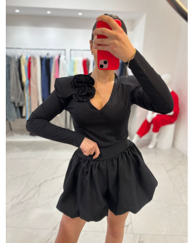 Body z różami La Milla czarne