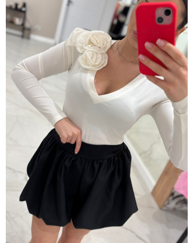 Body z różami La Milla śmietanowe