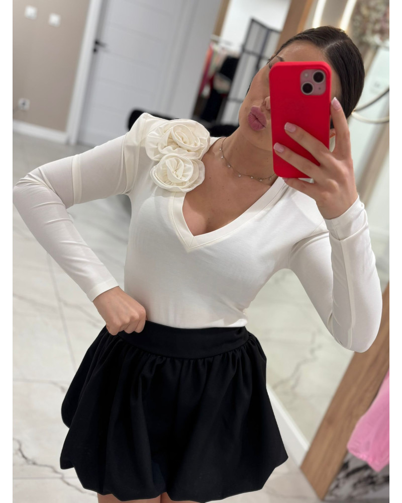 Body z różami La Milla śmietanowe