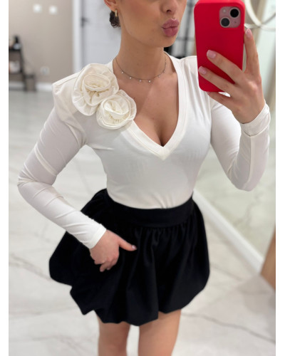 Body z różami La Milla śmietanowe