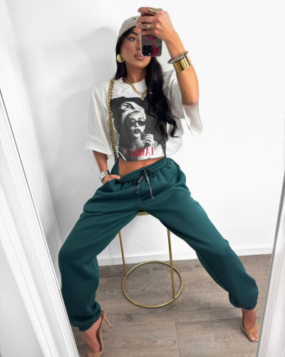 Spodnie dresowe ocieplane La Milla ciemno zielone