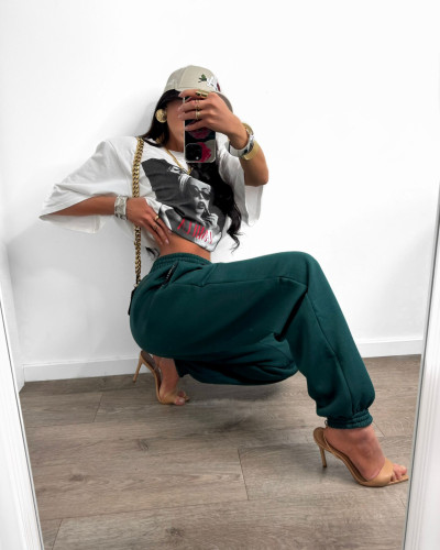 Spodnie dresowe ocieplane La Milla ciemno zielone