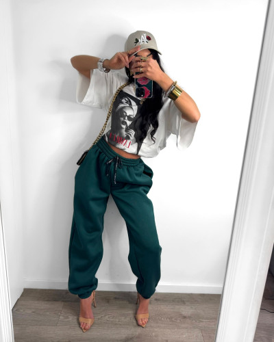 Spodnie dresowe ocieplane La Milla ciemno zielone