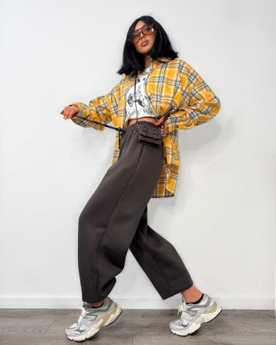 Spodnie dresowe ocieplane La Milla czekoladowe