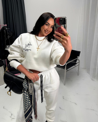 Spodnie dresowe ocieplane La Milla śmietankowe