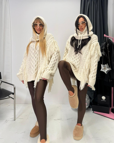 Sweter warkocz La Milla śmietankowy