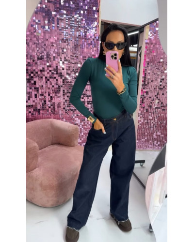 Body półgolf logo La Milla ciemny zielony