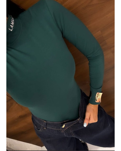 Body półgolf logo La Milla ciemny zielony